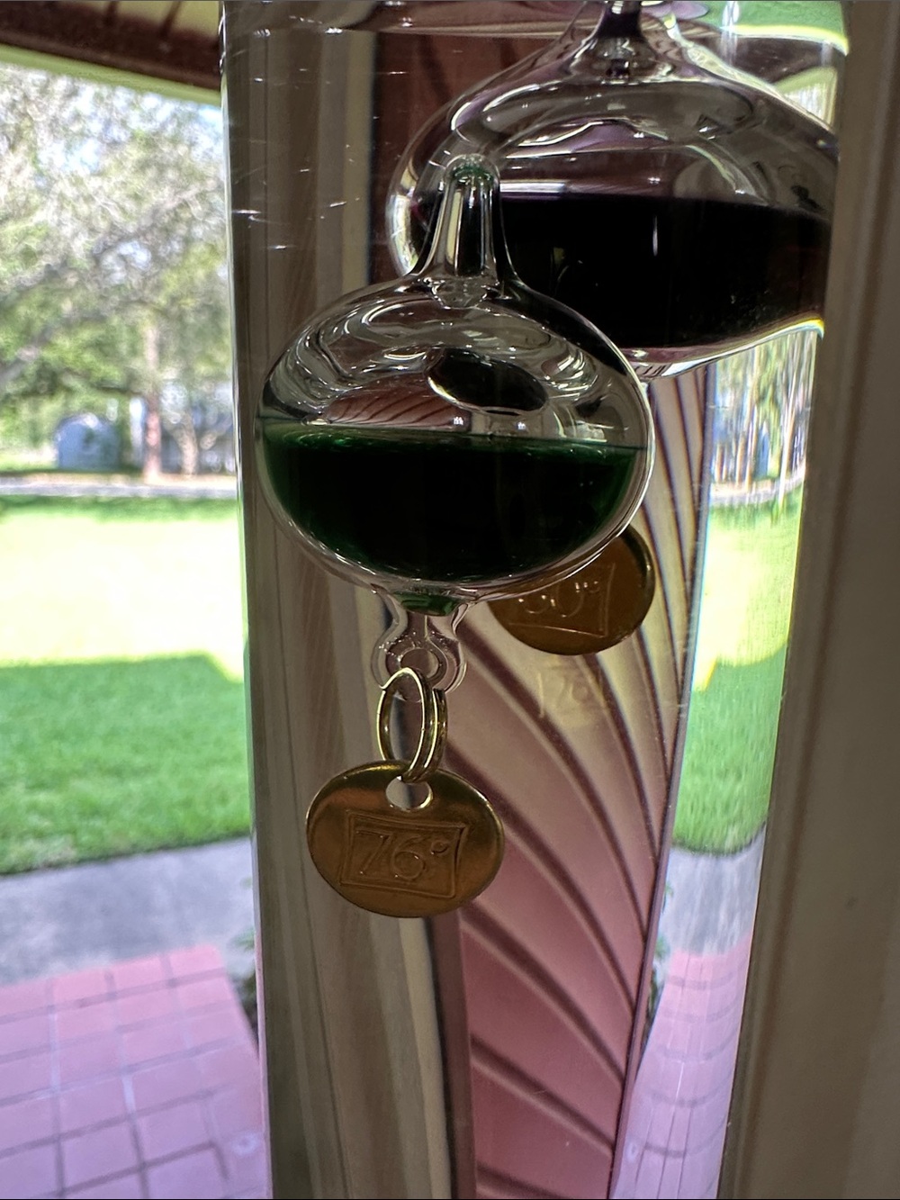 Glass Galileo Thermometer with Multicolor Floating Bulbs - Picture 5 of 9
